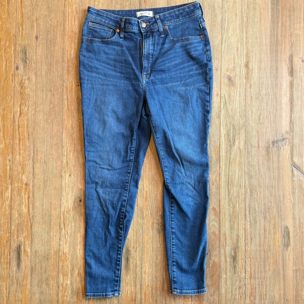 Madewell Dark Blue Skinny Jeans Curvy Highrise Skinny size 31